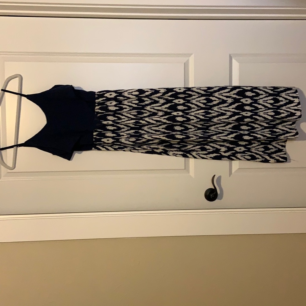 Navy and White Maxi dress